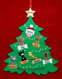 Single Person Christmas Tree Ornament with 6 Dogs, Cats, Pets Custom Add-ons Personalized by RussellRhodes.com