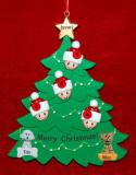 Single Dad Christmas Tree Ornament with 3 Kids and 2 Dogs, Cats, Pets Custom Add-ons Personalized by RussellRhodes.com