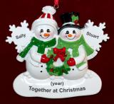 Couple Christmas Ornament White Xmas Personalized by RussellRhodes.com