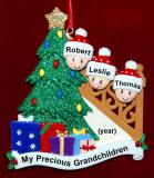 Our Xmas Tree Grandparents Christmas Ornament 3 Grandkids Personalized by RussellRhodes.com