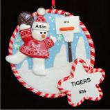 Snowy Fun Basketball Christmas Ornament Personalized by RussellRhodes.com