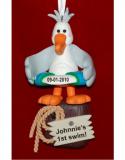 Pelican Beach Christmas Ornament Personalized by Russell Rhodes