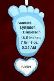 Baby Boy Christmas Ornament Birth Stats Personalized by RussellRhodes.com