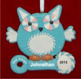 Baby Boy's Second Christmas Christmas Ornament Personalized by Russell Rhodes