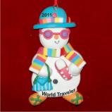 Hip Snow Chick Christmas Ornament Personalized by Russell Rhodes