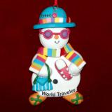 Hip Snow Chick Christmas Ornament Personalized by RussellRhodes.com