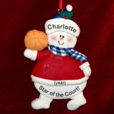 Snowman Basketball Christmas Ornament Personalized by RussellRhodes.com