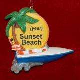 Sun and Fun Boating Christmas Ornament Personalized by RussellRhodes.com