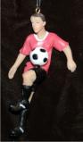 Male Teen Soccer Player Knee Trap Christmas Ornament Personalized by Russell Rhodes