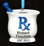 Personalized Pharmacy School Graduation Christmas Ornament Personalized by Russell Rhodes