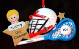 Lacrosse Ornament for Boy with Custom Face Add-on Personalized by RussellRhodes.com