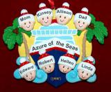 Family Cruise Christmas Ornament On the High Seas for 8 Personalized by RussellRhodes.com