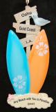 Surfing Fan, Surf Buddy, Surf Travel Christmas Ornament Personalized by RussellRhodes.com