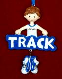 Running Track Christmas Ornament for talented Male Personalized by RussellRhodes.com