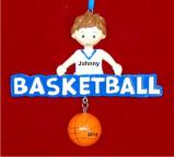 Talented Basketball Boy Christmas Ornament Personalized by Russell Rhodes
