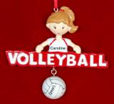 Volleyball Christmas Ornament for talented Female Personalized by RussellRhodes.com