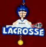 Lacrosse Christmas Ornament for talented Male Personalized by RussellRhodes.com