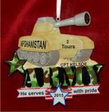 U.S. Army Tank Honor of Service Christmas Ornament Personalized by Russell Rhodes