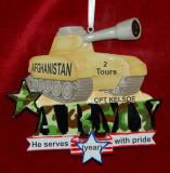 U.S. Army Tank Honor of Service Christmas Ornament Personalized by RussellRhodes.com