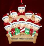 1 Grandparent and 9 Grands Christmas Ornament 4-Poster Fun Personalized by RussellRhodes.com