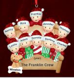 Personalized Family Christmas Ornament 4-Poster Fun for 10 Personalized by Russell Rhodes