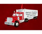 Personalized Drive that Semi Truck Christmas Ornament Personalized by Russell Rhodes