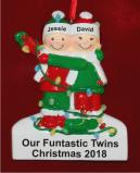Holiday Lights Our Twins Personalized Christmas Ornament Personalized by RussellRhodes.com