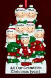 Grandparents Christmas Ornament Holiday Lights for 7 Grandkids Personalized by RussellRhodes.com