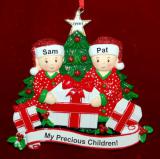 Single Mom Christmas Ornament Gifts Under the Tree My 2 Kids Personalized by RussellRhodes.com