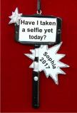 Selfie Photo Frame Christmas Ornament Personalized by Russell Rhodes