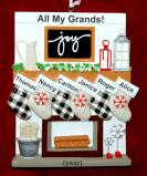 6 Grandkids Ornament Holiday Mantel Personalized by RussellRhodes.com