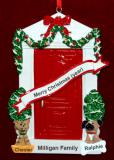 Front Door Christmas Ornament with 2 Dogs, Cats, Pets Custom Add-ons Personalized by RussellRhodes.com