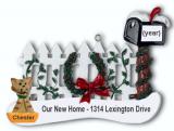 New Home Christmas Ornament Holiday Mail with 1 Dog, Cat, Pets Custom Add-ons Personalized by RussellRhodes.com
