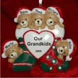 5 Grandkids Christmas Ornament Personalized by RussellRhodes.com
