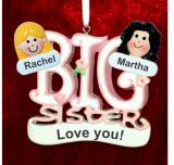 Big Sister Ornament with Custom Face Add-ons Personalized by RussellRhodes.com