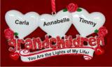 From Grandparents to 3 Grandkids Christmas Ornament Personalized by RussellRhodes.com