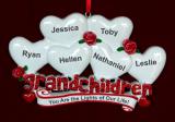 From Grandparents to 6 Grandkids Christmas Ornament Personalized by RussellRhodes.com