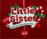 My Cool Little Sister Christmas Ornament Personalized by RussellRhodes.com