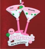 Two Best Friends: Cosmopolitans, If You Please! Christmas Ornament Personalized by RussellRhodes.com