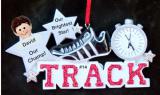 Track Ornament for Boy with Custom Face Add-on Personalized by RussellRhodes.com