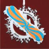 Snowboarding in Radical Style Christmas Ornament Personalized by Russell Rhodes