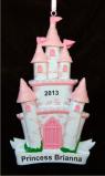 Our Little Princess and Her Castle Christmas Ornament Personalized by Russell Rhodes