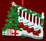 Grandparents Christmas Ornament Holiday Banister 4 Grandkids Personalized by RussellRhodes.com