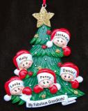 Grandparents Christmas Ornament Looking for Santa 5 Grandkids Personalized by RussellRhodes.com