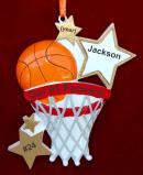 Basketball Christmas Ornament Going for the Dunk Personalized by RussellRhodes.com