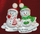 Snowkids Naughty or Nice We Love You Both! Christmas Ornament Personalized by RussellRhodes.com