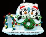Igloo Twins Christmas Ornament Personalized by RussellRhodes.com