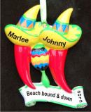 Friends Traveling South of the Border Christmas Ornament Personalized by Russell Rhodes