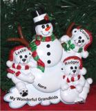 Grandmother with Three Grandkids Tabletop Decoration Personalized by Russell Rhodes
