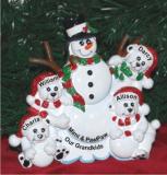 Grandparents with Four Grandkids Tabletop Decoration Personalized by Russell Rhodes